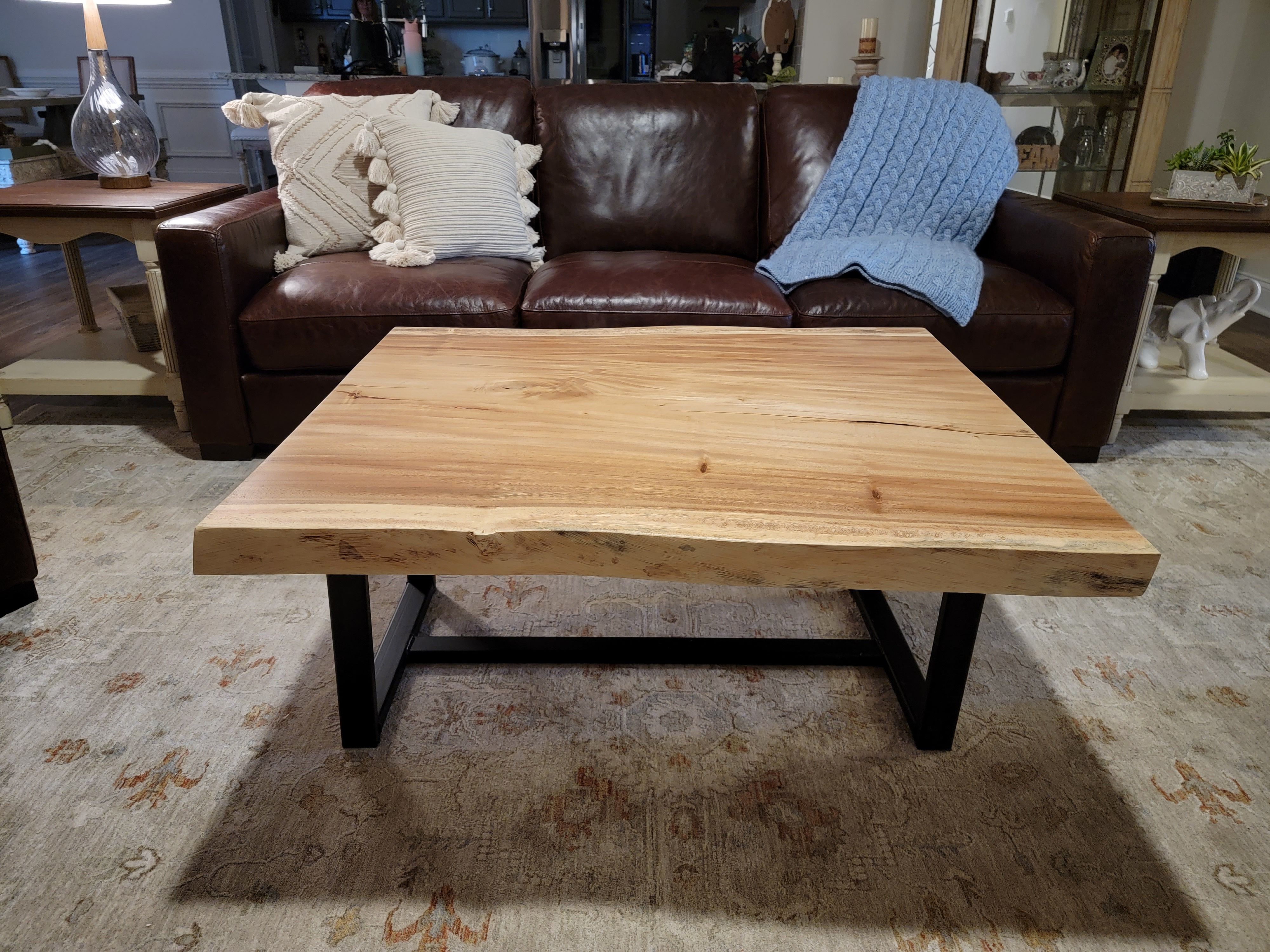 Buy Hand Crafted Monkey Pod Live Edge Coffee Table, made to order from ...