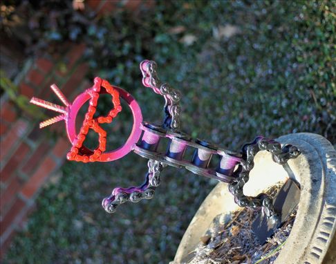 Custom Made Handmade Chain Art Metal Sculpture
