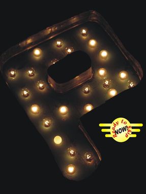 Custom Made Vintage Marquee Art Letter Bulb Channel P Ready To Ship