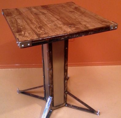 Custom Made Modern Industrial / Vintage Style Bistro Table