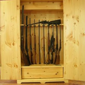 Custom Made Mission-Style Gun Safe Cabinet by Cibolo Valley Furniture ...