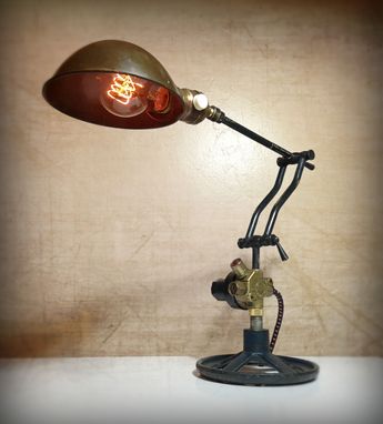 Custom Made Reclaimed Steampunk Task Lamp