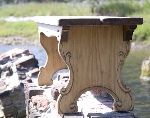 Custom Made Bench - Pine - Hand Carved