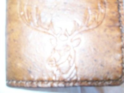 Custom Made Custom Leather Maverick Wallet With Deer Head Design