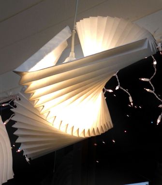 Custom Made Spiral Pleated Pendant Lamp