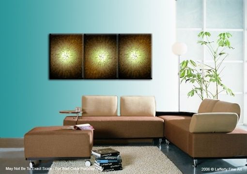 Custom Made Abstract Gold Metallic Textured Original Painting By Lafferty - 24 X 54