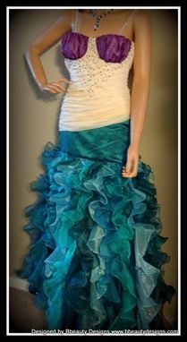 Custom Made Couture Ariel Inspired Mermaid Under The Sea Enchanted Fin Dress Custom Made Adult Costume
