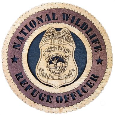 Custom Made National Wildlife Refuge Officer Wall Tribute, National Wildlife Refuge Officer Hand Made Gift