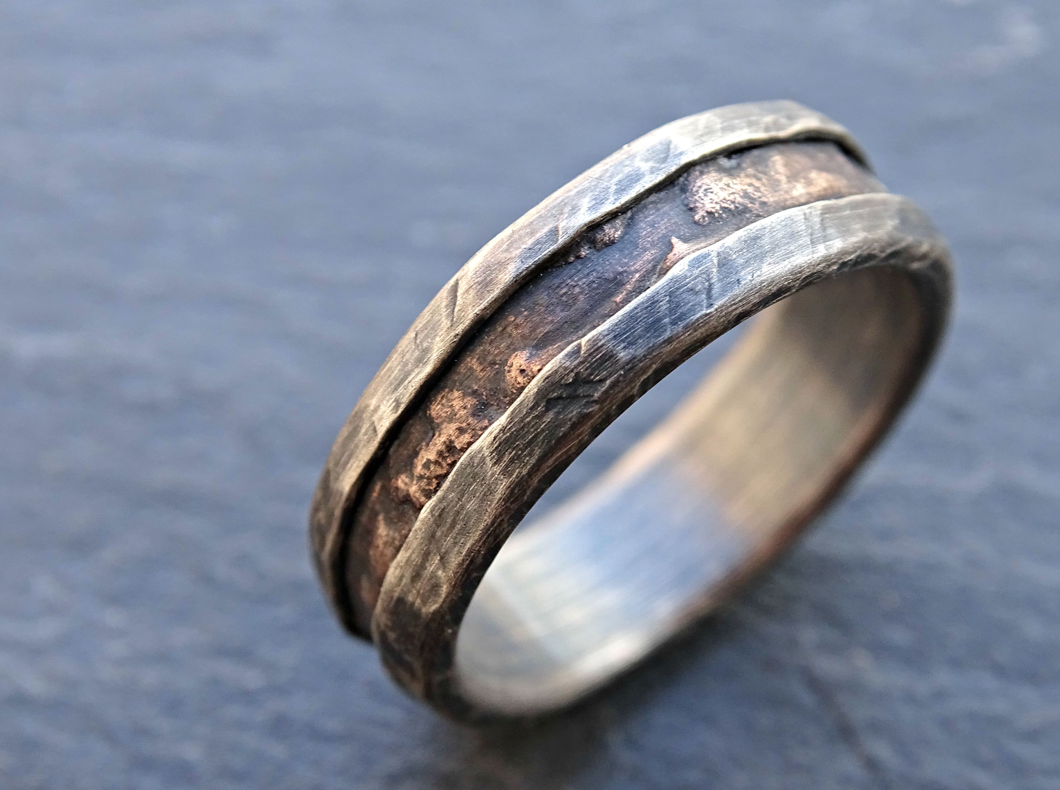 Buy-a-Hand-Made-Cool-Mens-Ring,-Alternative-Wedding-Band-...