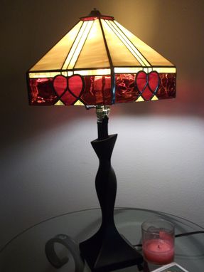 Custom Made Stained Glass Heart Lampshade