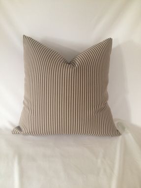 Custom Made Tan And Brown Striped Pillow Cover