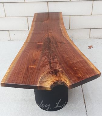 Custom Made Walnut Table- Modern Coffee Table- Live Edge Coffee Table- Contemporary- Industrial- Coffee Table