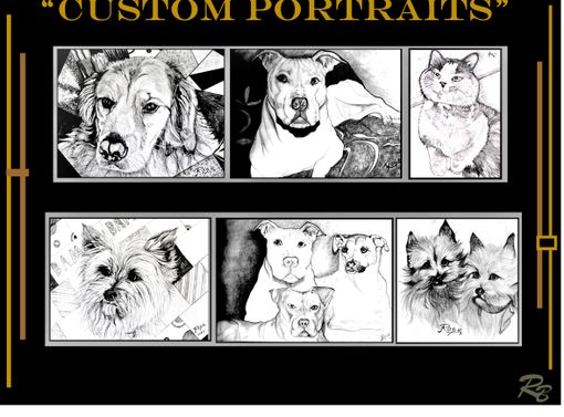 Custom Made Pet Portriats , Dog Portriats, Custom, Art , Dogs, Pets, Cats