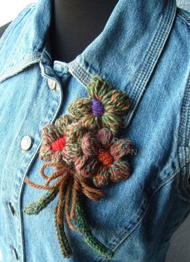 Custom Made The Wonderland Brooch - Fiber Art Pin