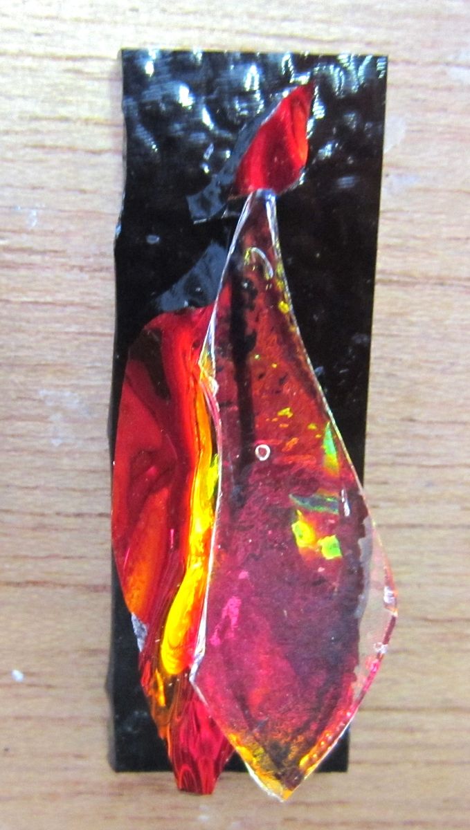 Hand Made Pins Divine Flame By Caron Art Glass