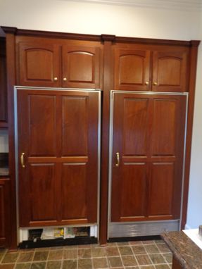 Custom Made Mahogany Refrigerator Wall