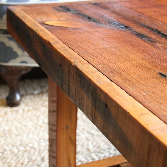 Hand Crafted The Rustic Pi Coffee Table Made From New Orleans Barge ...