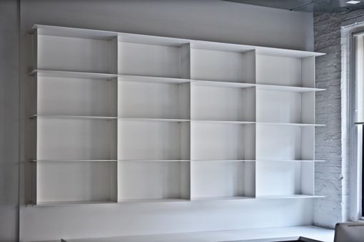 Custom Made Minimal White Powder-Coated Steel Shelves