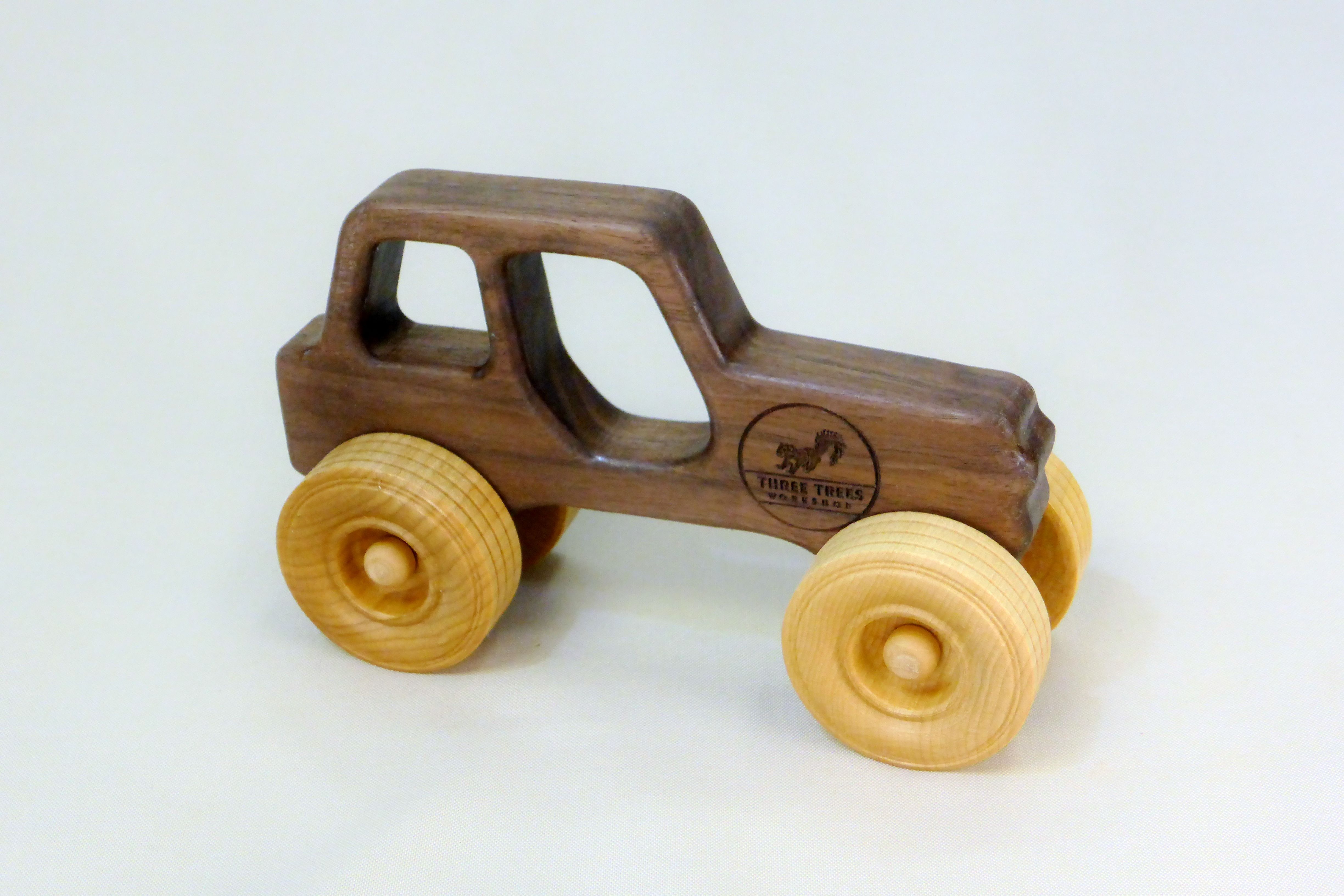Handmade Wooden Toy Jeep Customized With Name by Three Trees