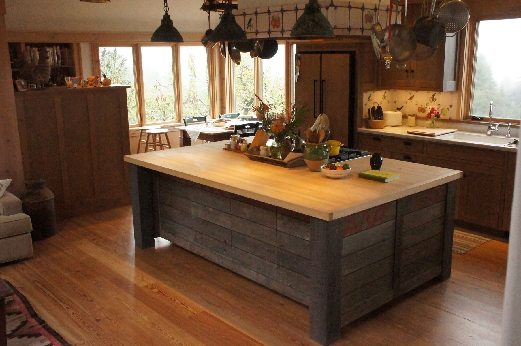 Handmade Rustic Kitchen Island by Atlas Stringed Instruments ...