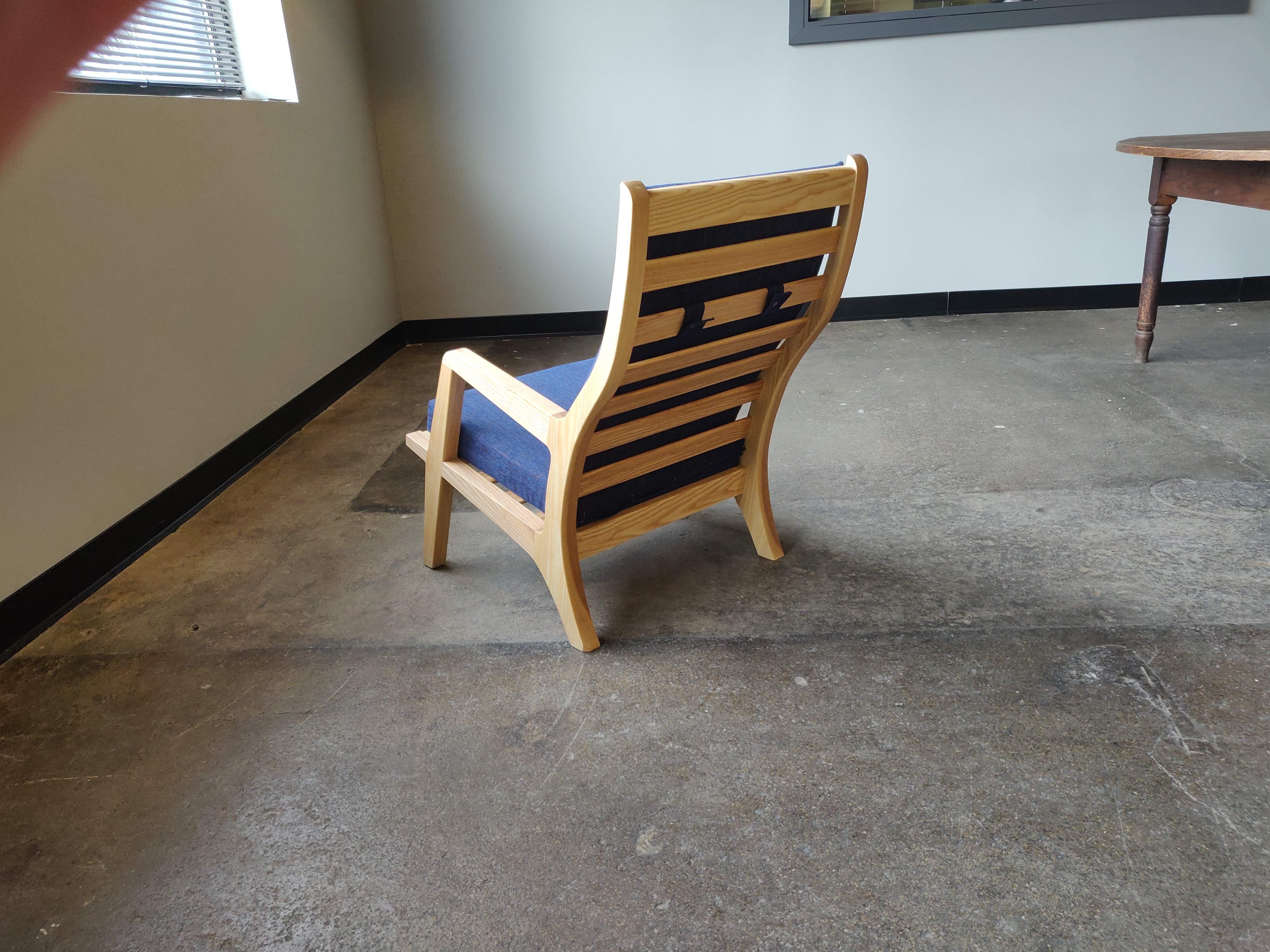 Buy Hand Made Contemporary Body Form Lounge Reading Chair Arm Version