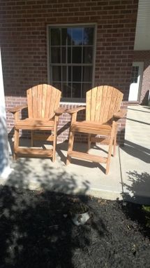 Custom Made Adirondack Chairs And Matching Tablesj