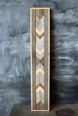 Custom Made Reclaimed Wood Geometric Wall Art Panel