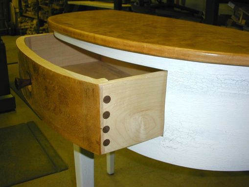 Custom Made 3 Legged 1/2 Oval Table
