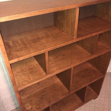 Custom Made Custom Made Solid Cherry Bookcase Or Room Divider Or Entertainment Center With Open Or Enclosed Back