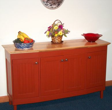 Custom Made Farmhouse Sideboard With Chestnut Top