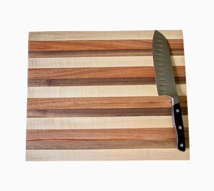 Custom Made Butcher Block, Cutting Board, End Grain, Walnut, Mahogany & Rock Maple