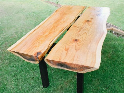 Custom Made Two Cedar Slab Table