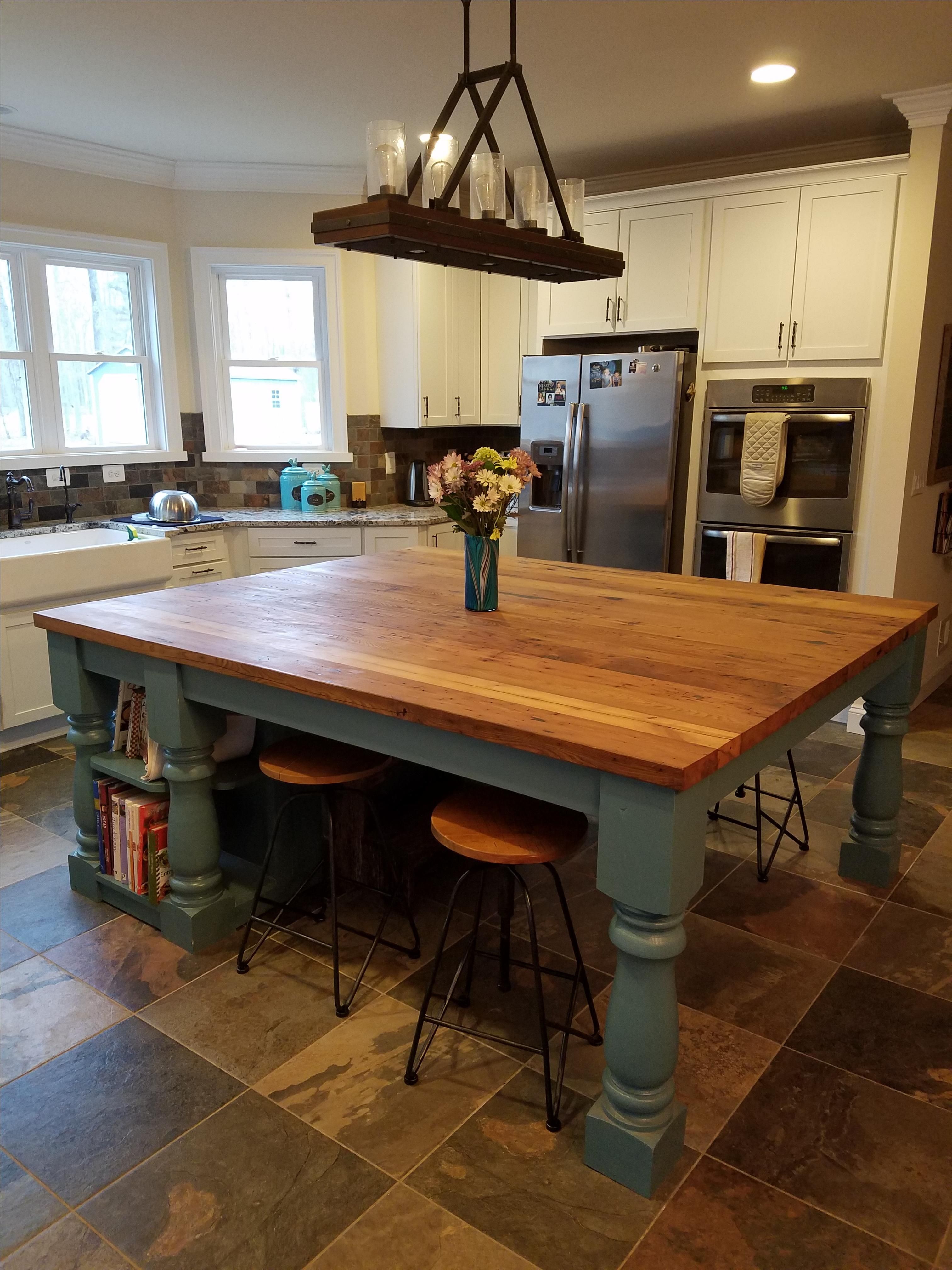 Hand Crafted Custom Kitchen Island By Bratthaus Custommadecom