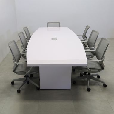 Custom Made Boat Shape Custom Conference Table, Laminate Top - Newton Meeting Table
