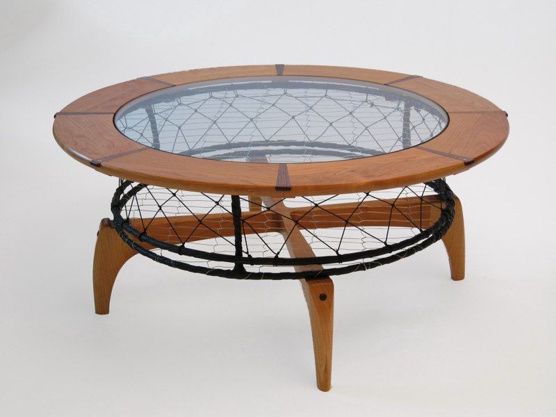 Hand Crafted Cherry Crab Pot Coffee Table by Dogwood Design