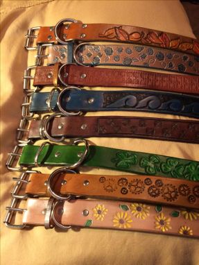 Custom Made 1 1/2" Leather Dog Collars