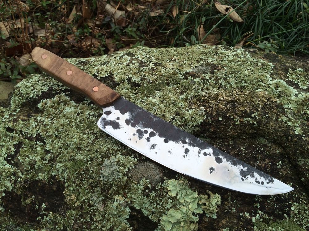 Buy a Custom Made Hand Butcher Knife, made to order from Monolith Studio