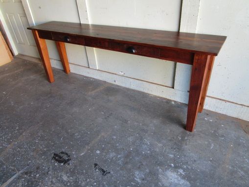 Custom Made Sofa Table From Reclaimed Wood Custom Made In The Usa