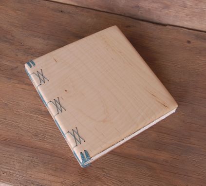 Custom Made Custom Wedding Guest Book With Maple Wood Covers - Personalized Rustic Natural Earth Tone