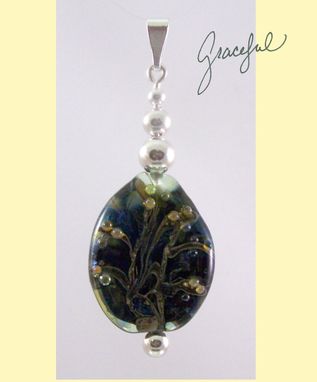 Custom Made Graceful Green World Lampwork Glass Pendant