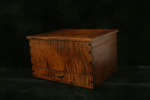 Custom Made Jewelry Boxes Made From Curly Maple And Bird's Eye Maple