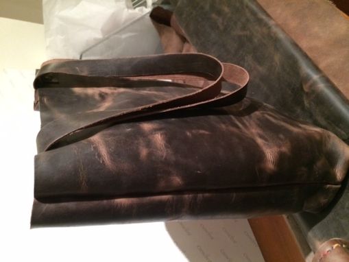 Custom Made Custom Leather Tote, Carry All, Computer Bag