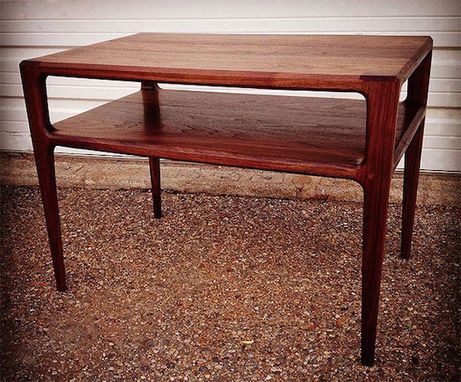 Custom Made 2-Tiered Walnut Side Table