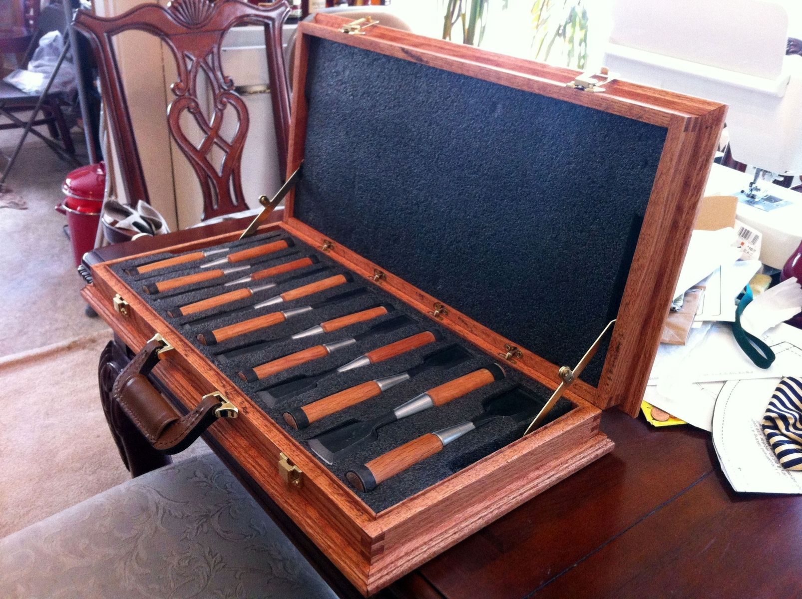 Custom Red Oak Hardwood Briefcase by Gadell Designs