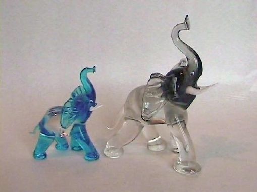 Custom Made Handblown Glass Elephants