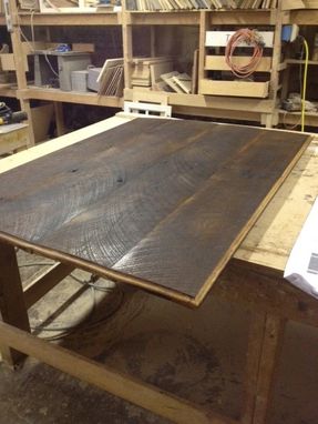 Custom Made Table Steel Barn Wood Custom Hand Rubbed Finish