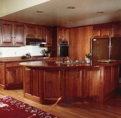 Custom Made Cherry Kitchen With Solid Wood Tops