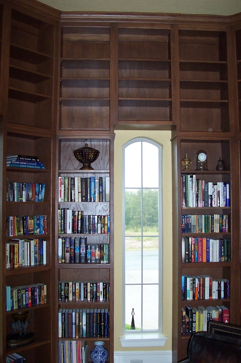 Hand Crafted Oak Library Bookcases Octagon 2 Story Room by Cabinets By ...