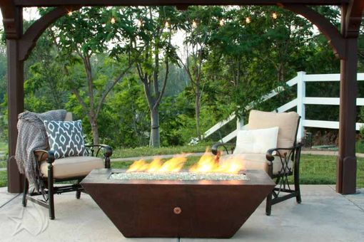 Custom Made 60 Inch By 26 Inch Largo Moreno Hand Hammered Copper Fire Pit