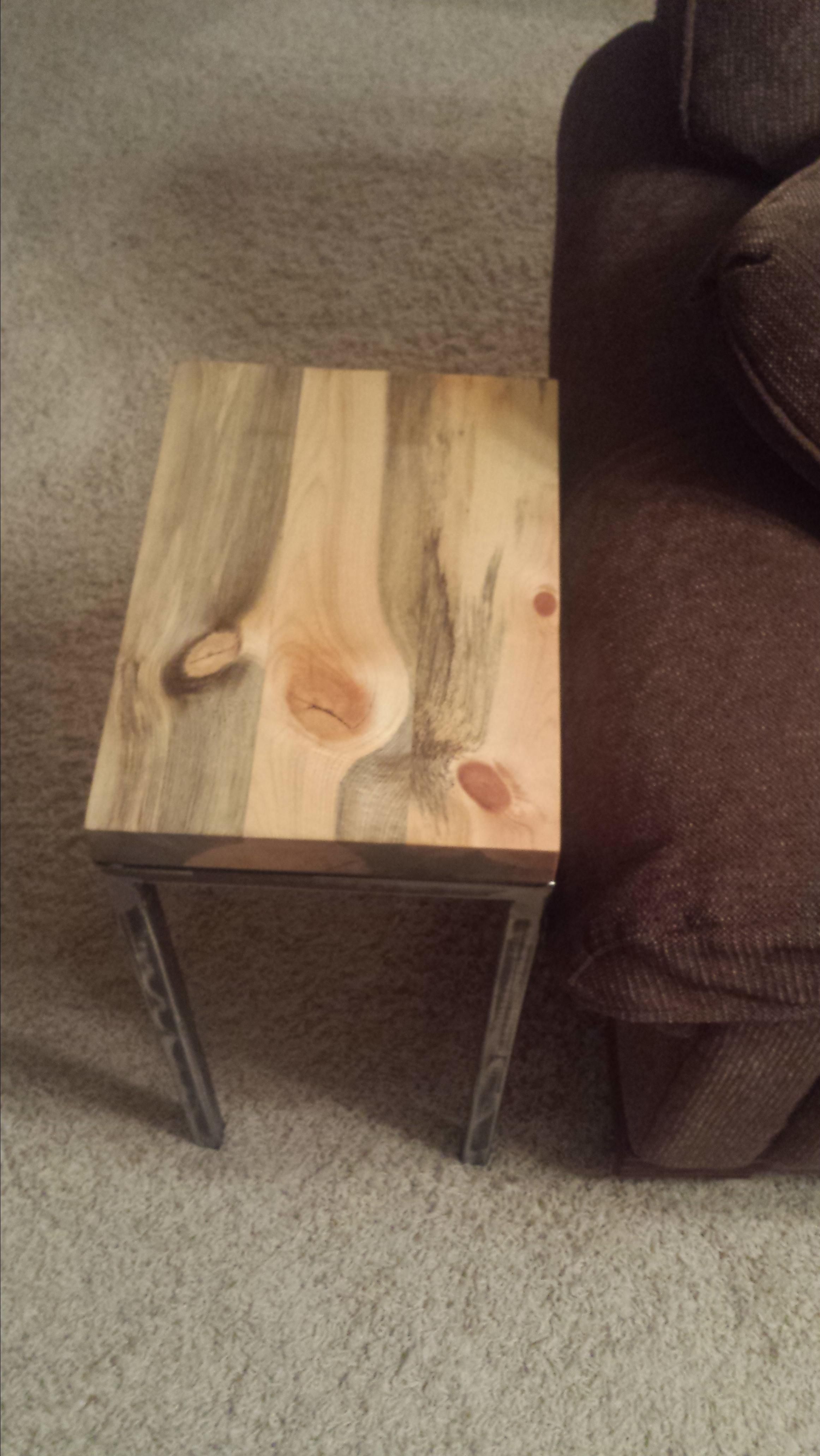 Buy Handmade Beetle Kill End Table, made to order from Purpose and Pine